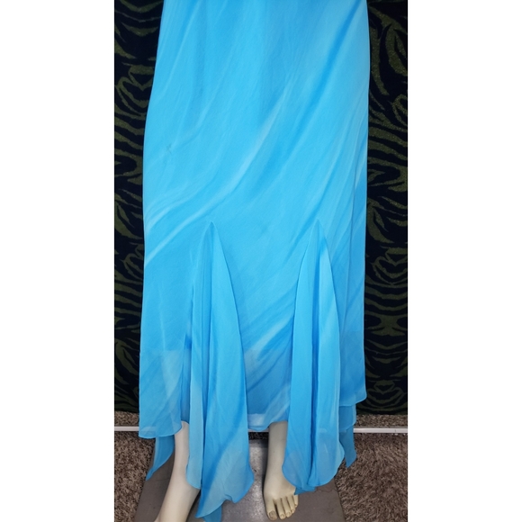 Formal marbled print halter dress size 9/10 - Picture 4 of 13